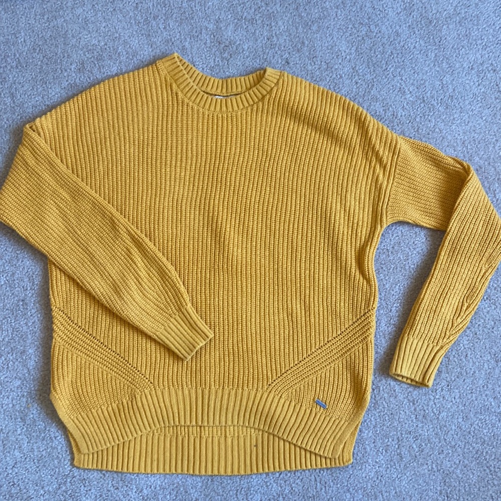 Warm yellow sweater from Hollister.